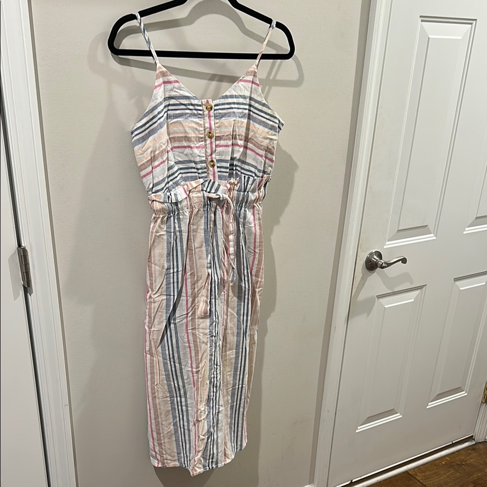 Striped Multicolor Sleeveless Dress